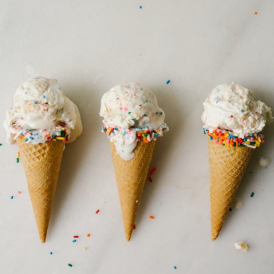No-Churn Sugar Cookie Ice Cream - Recipe photo by thewoodandspoon