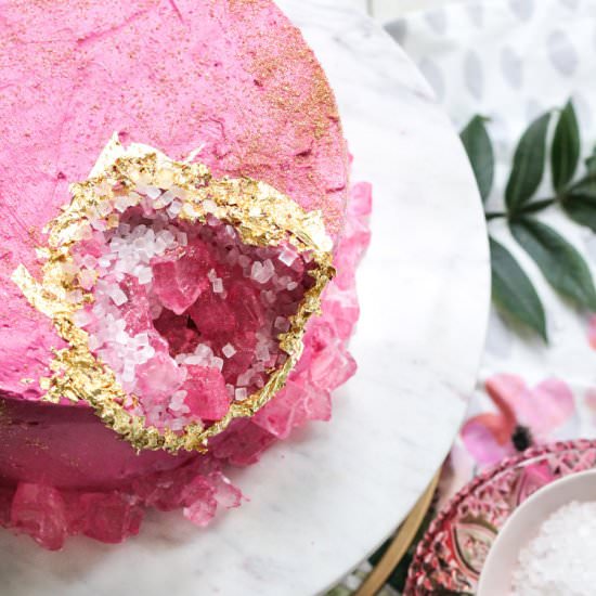 At-Home Geode Cake - Recipe photo by pedanticfoodie