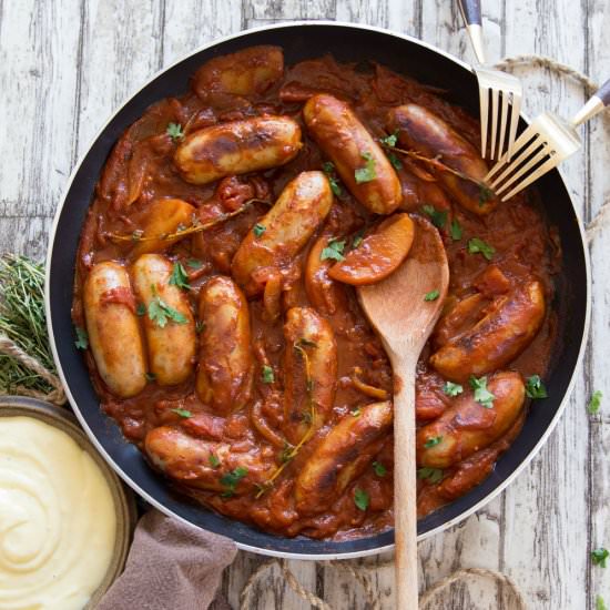 Devilled Sausages - Recipe photo by dontgobaconmyheart
