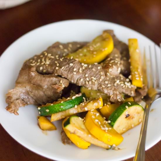 Whole30 Beef and Zucchini Stir Fry - Recipe photo by kendrastreats