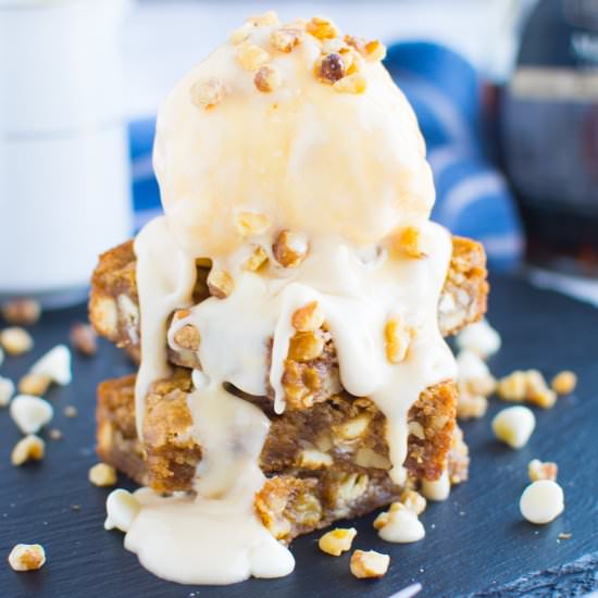 White Chocolate Walnut Blondie - Recipe photo by A baJillian Recipes