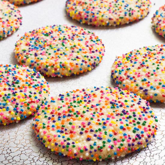 Chewy Sprinkle Cookies - Recipe photo by PearTreeKitchen