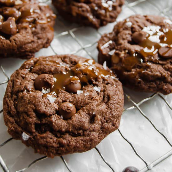 Chocolate Salted Caramel Cookies - Recipe photo by Beyond the Butter