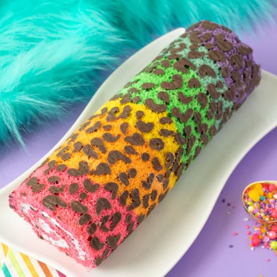 Rainbow Leopard Cake Roll - Recipe photo by clubcrafted