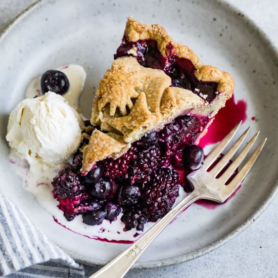 Triple Berry Pie - Recipe photo by snixykitchen