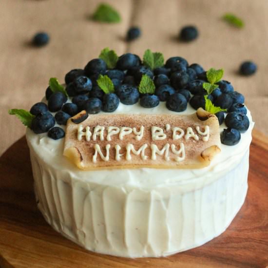 Blueberry Cake with White Chocolate - Recipe photo by Beingwholesome