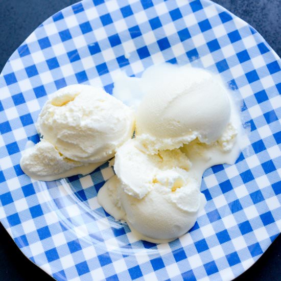 Simple Homemade Vanilla Ice Cream - Recipe photo by Old Salt Farm