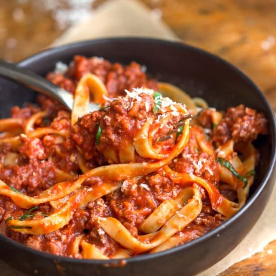 Quick Turkey Ragu - Recipe photo by panning the globe