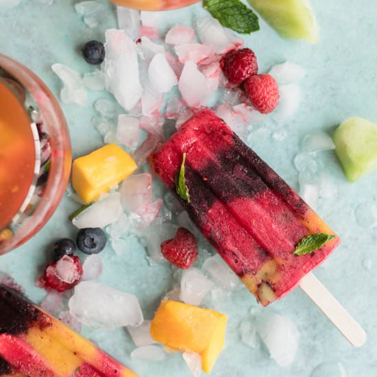 Rainbow Rosé Poptails - Recipe photo by Spices in my DNA