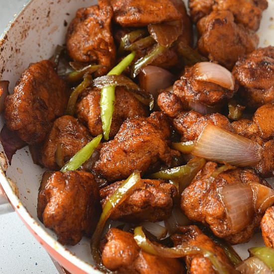 Chili Chicken - Recipe photo by Savory Bites