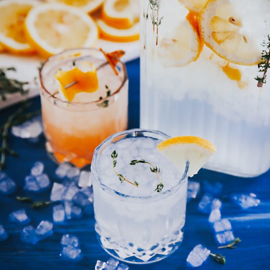 Thyme Lemonade Tequila Spritzer - Recipe photo by ayokitchen
