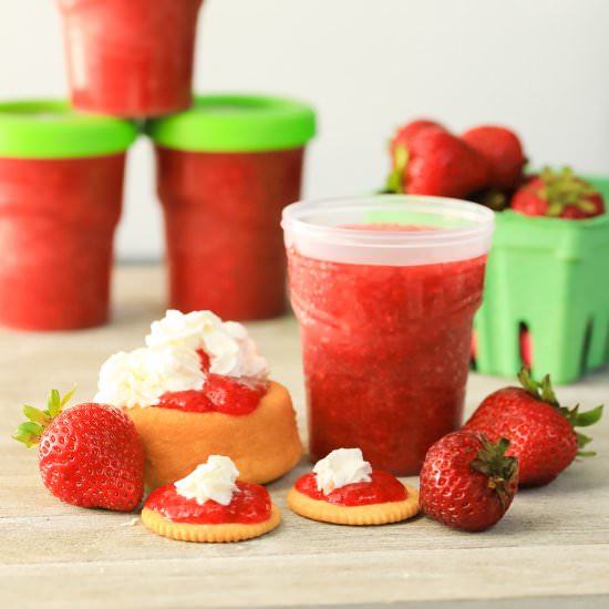 No Cook Strawberry Freezer Jam - Recipe photo by BusyCreatingMemories