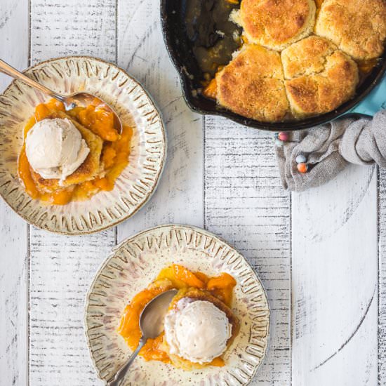 Apricot Skillet Cobbler - Recipe photo by lepetitchefsb