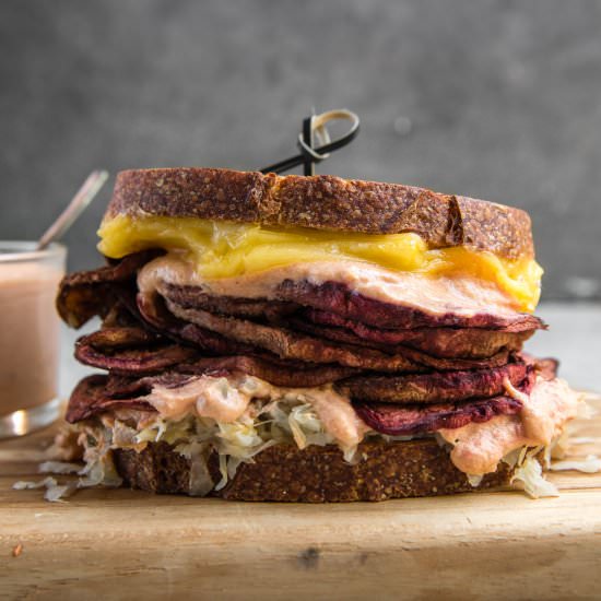Vegan Eggplant Reuben - Recipe photo by from my bowl
