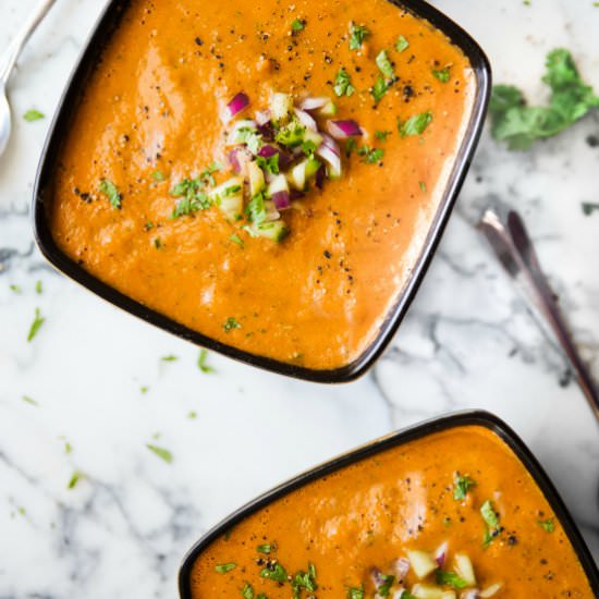 Easy Summer Gazpacho - Recipe photo by allthekingsmorsels