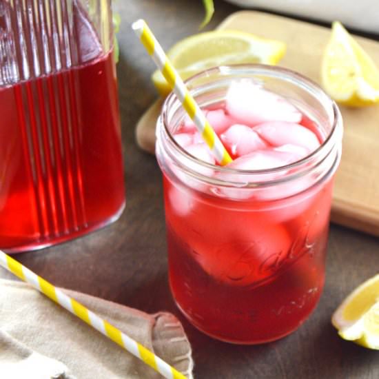 Sugar Free Hibiscus Lemonade Cooler - Recipe photo by texasgranolagirl