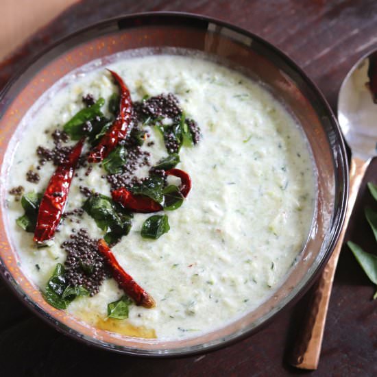Zucchini & Cucumber Thayir Pachadi - Recipe photo by Masalachilli