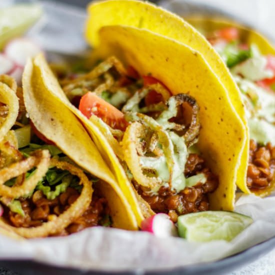 BBQ Vegan Lentil Taco Meal Prep - Recipe photo by mealpreponfleek