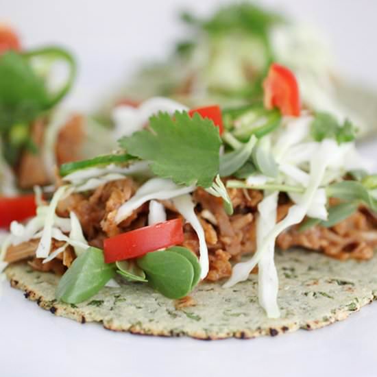 Jackfruit Carnitas Tacos - Recipe photo by lisal