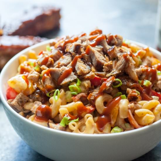 Leftover Rib Macaroni Salad - Recipe photo by Macheesmo