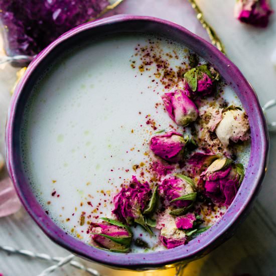 Rose Cardamom Almond Moon Milk - Recipe photo by mytinylagunakitchen
