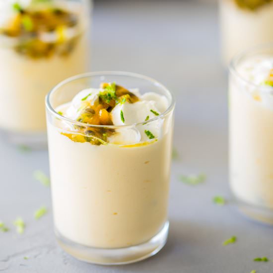 Mini Passionfruit Cream Pots - Recipe photo by sprinkles and sprouts