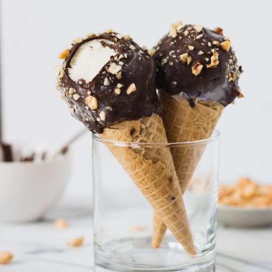 Skinny Ice Cream Drumsticks - Recipe photo by Danilicious