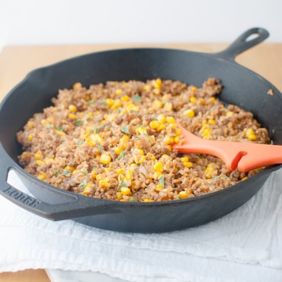 One Pot Beef Taco Rice Skillet - Recipe photo by rmbrosemer