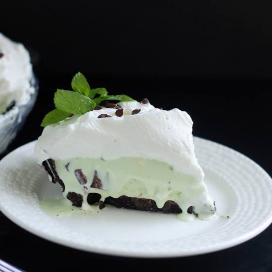 Mint Chocolate Chip Ice Cream Pie - Recipe photo by eileen.baking-sense