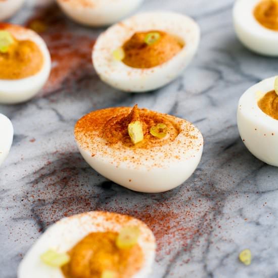 Buffalo Deviled Eggs - Recipe photo by realbalanced