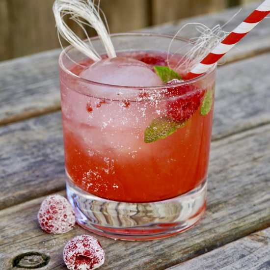 Raspberry Vodka Lemonade Cooler - Recipe photo by simmerandsauce
