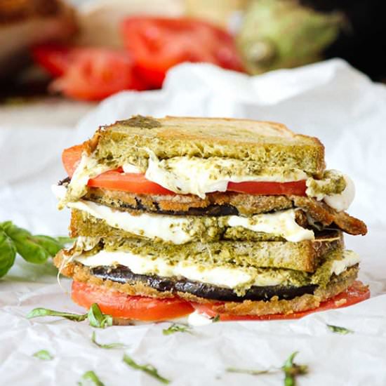 Eggplant Caprese Grilled Cheese - Recipe photo by And They Cooked Happily Ever After