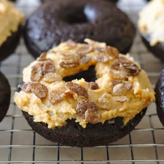 Chocolate Peanut Butter Donuts - Recipe photo by mildlymeandering