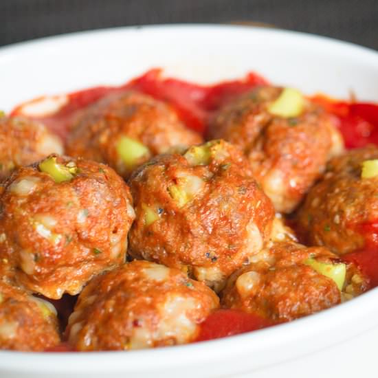Spicy 3-Meat Banana Pepper Meatball - Recipe photo by TheKitchenWhisperer