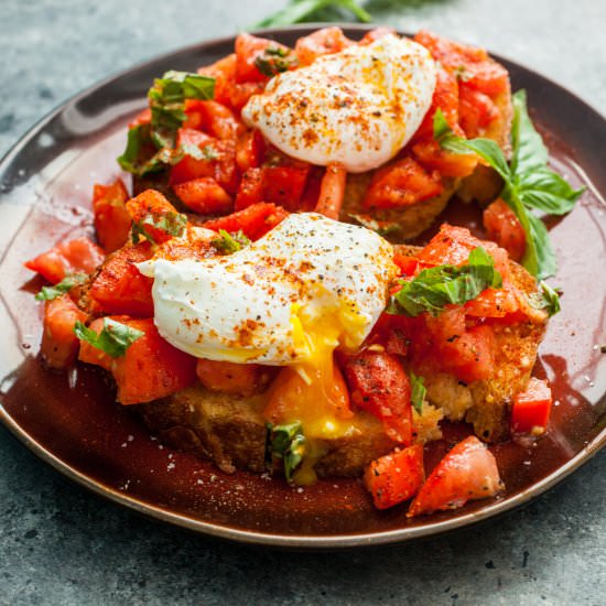 Bruschetta Benedict - Recipe photo by Macheesmo