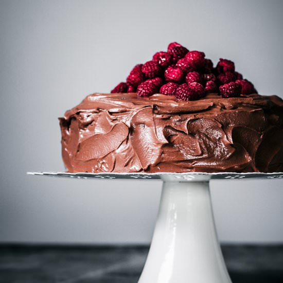 Vegan Chocolate Raspberry Cake - Recipe photo by occasionallyeggs