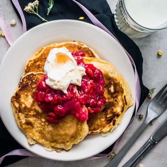 Sweet Corn Pancakes - Recipe photo by rhubarbandcod