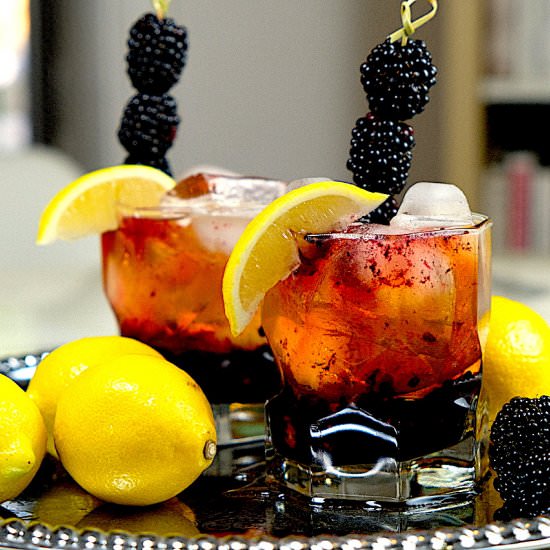 Blackberry Lemon Bourbon Smash - Recipe photo by SipsNibblesBites
