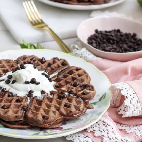 Chocolate Chocolate Waffles - Recipe photo by pedanticfoodie