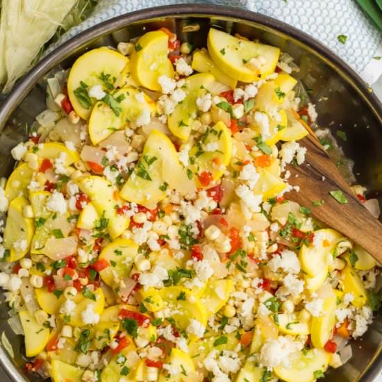 Squash and corn medley - Recipe photo by Family Food on the Table