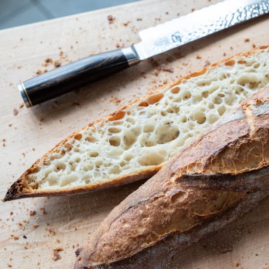 Sourdough baguettes - Recipe photo by the perfect loaf