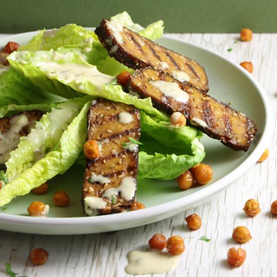 Vegan Caesar Salad - Recipe photo by theveganlarder