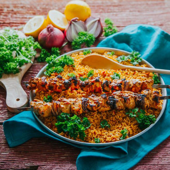 Tandoori Inspired Chicken Kabobs - Recipe photo by ayokitchen