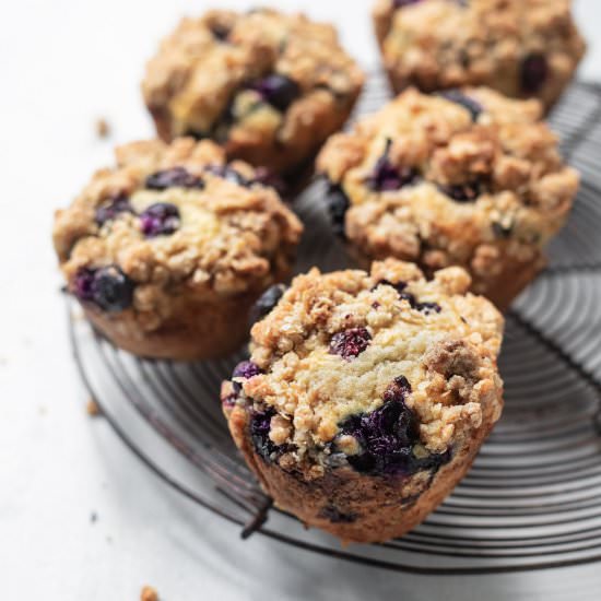 Big Blueberry Buttermilk Muffins - Recipe photo by FamilyStyle Food