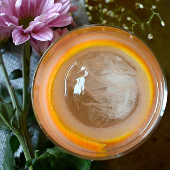 Mezcal Orgeat Cocktail - Recipe photo by The Boozy Oyster