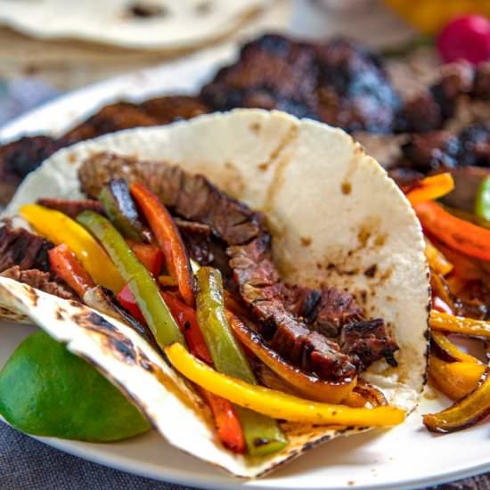 Grilled Steak Fajitas - Recipe photo by keviniscooking