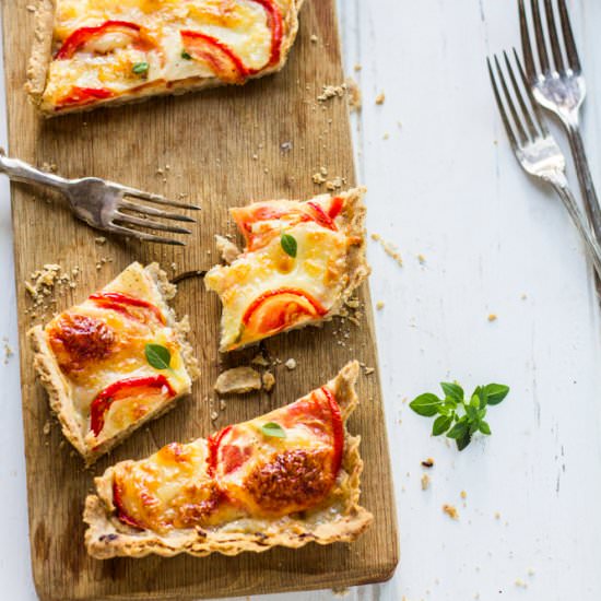 Tomato & Mozzarella Tart - Recipe photo by addsomeveg