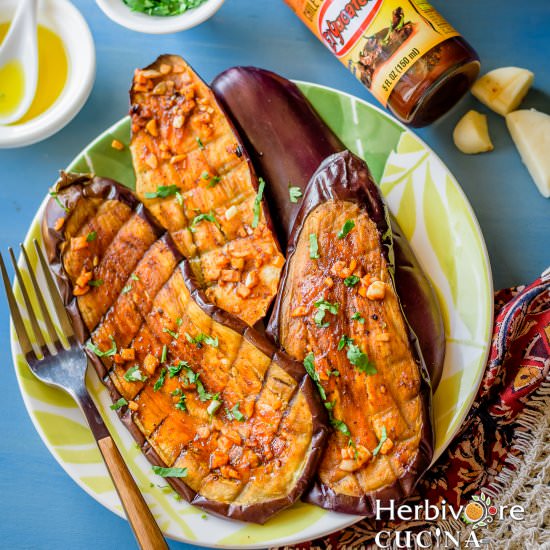 Vegan Chipotle Grilled Eggplant - Recipe photo by Herbivore Cucina
