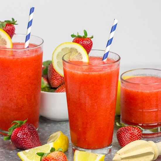 Frozen Strawberry Lemonade - Recipe photo by spicedblog