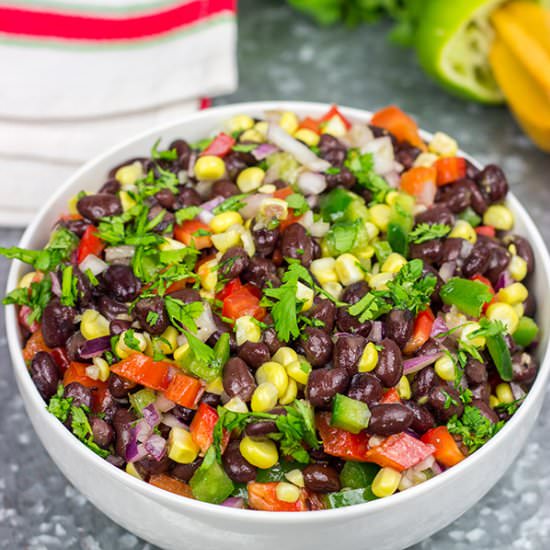 Easy Black Bean Salad - Recipe photo by spicedblog